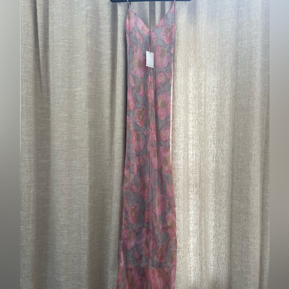 NWT RAEY Grey Print Slipdress size 4 UK or US 2 or XS